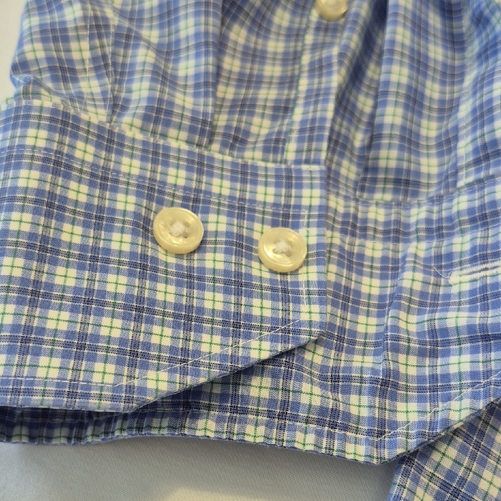 Lorenzo Uomo Long Sleeve Trim Fit Blue Button Down Mens Shirt. Size 34-35. NWOT - Picture 5 of 16
